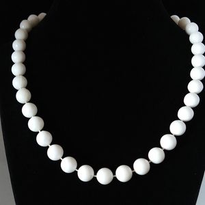 Vintage White Bead Choker and Ring